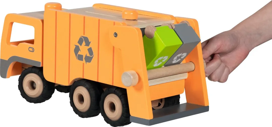 Goki Garbage Truck Eco 55848 - Geel/Zwart