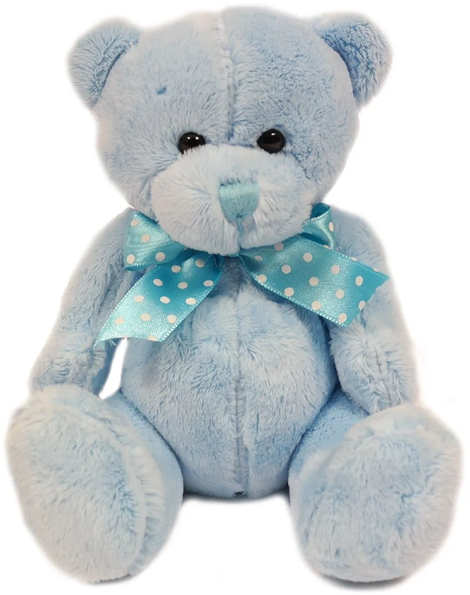 PIA Pluche Beren 2 Stuks - 15cm Blauw/Rozig