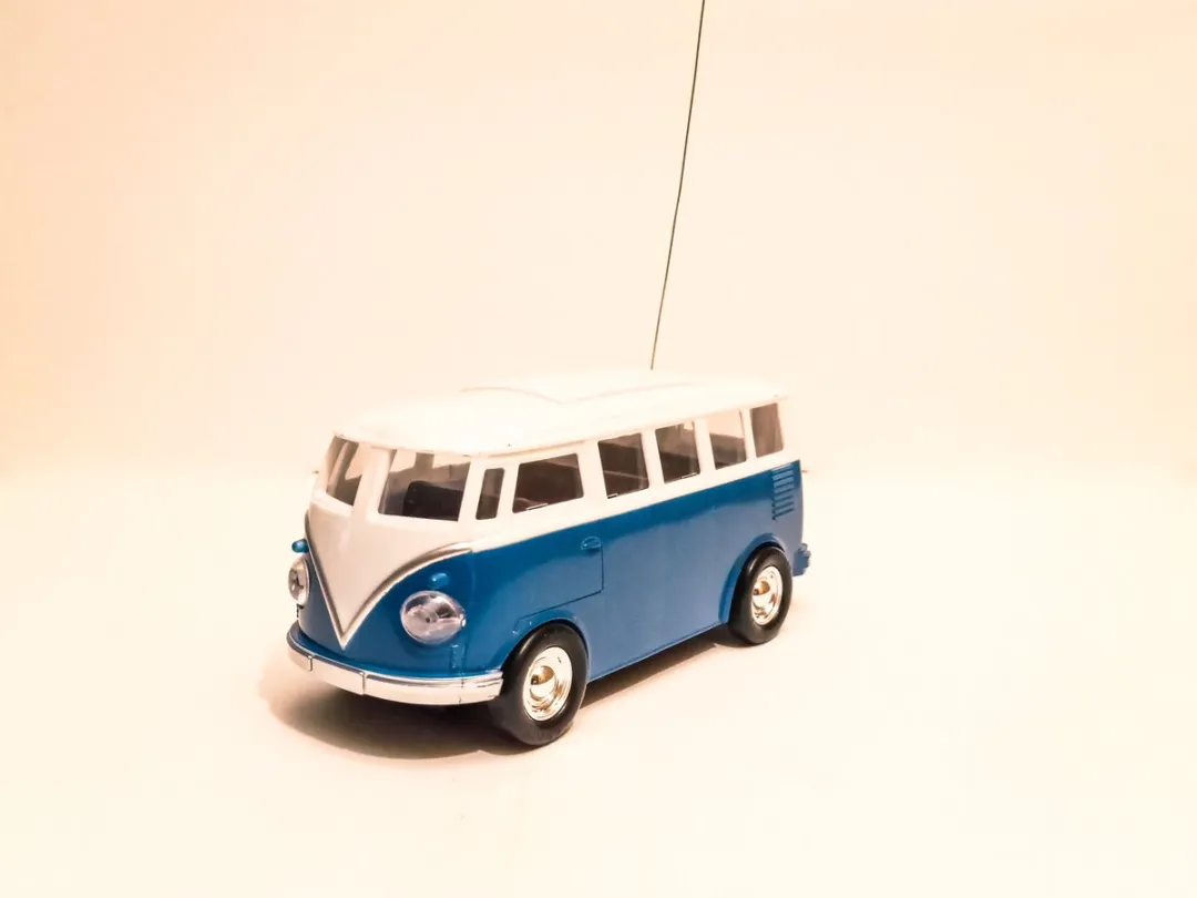 Toi-Toys Retro Bus 009651 - Blauw/Wit