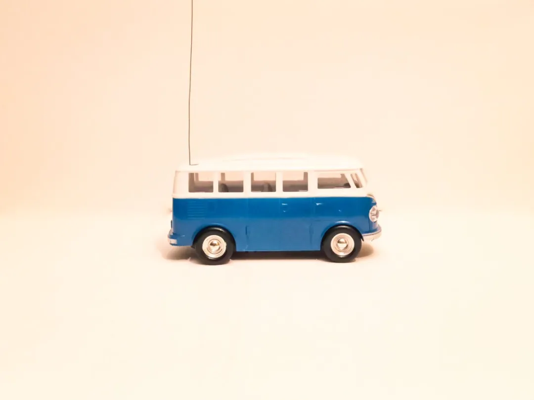 Toi-Toys Retro Bus 009651 - Blauw/Wit