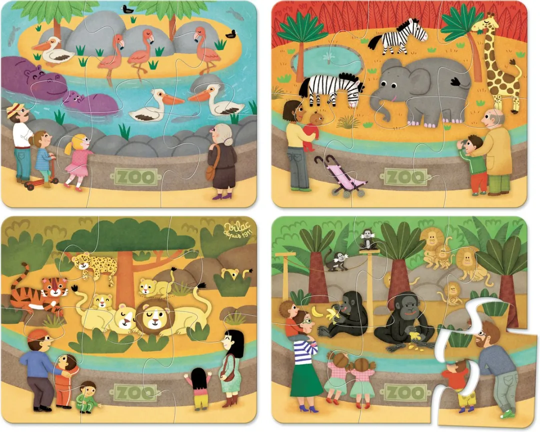 Vilac Houten Puzzel Dierentuin VI2642 - 1000 Stuks - Multicolor