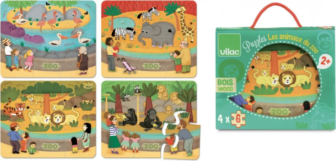 Vilac Houten Puzzel Dierentuin VI2642 - 1000 Stuks - Multicolor
