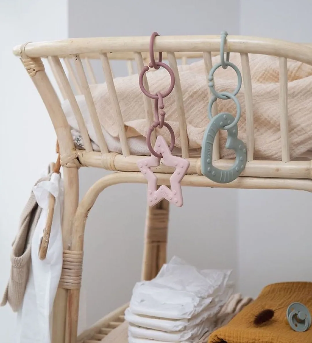 Bibs Bitie Star Pink Plum Bijtring 3000283