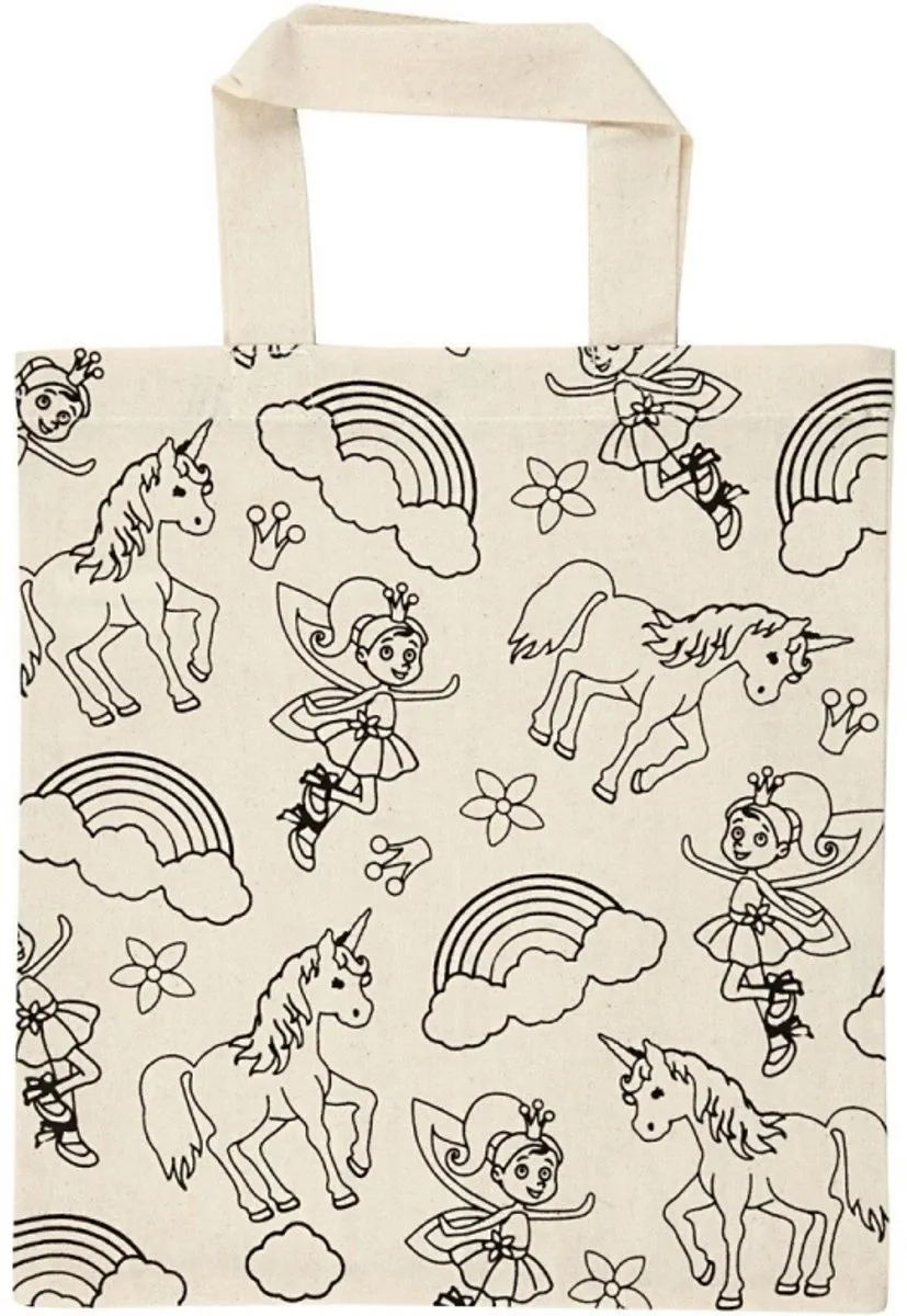 Creativ Company Katoenen Boodschappentas Unicorn 27,5x30cm