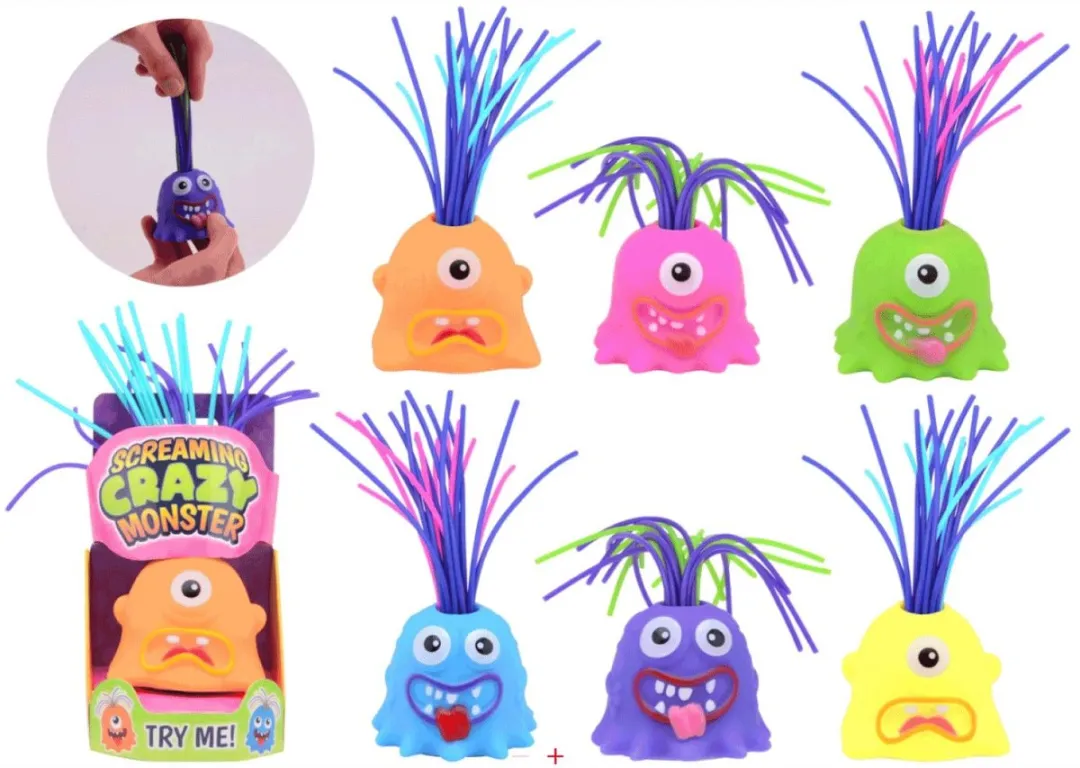 Johntoy Haren Trekken Schreeuwend Monster - Multi Kleuren