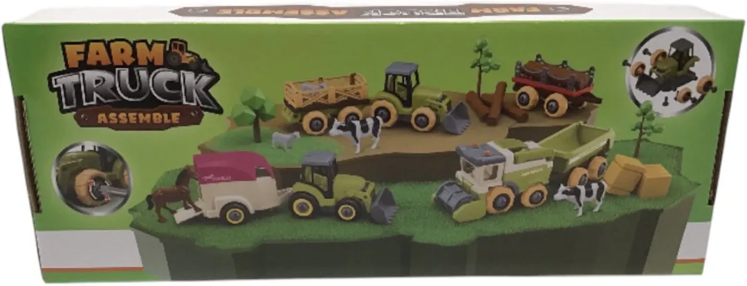 Ruby Toys Farm Truck Tractor met Oplegger - Rood