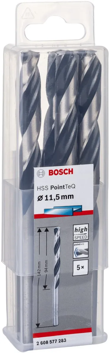 Bosch HSS PointTeQ DIN 338 11,5x94mm - 5 Stuks