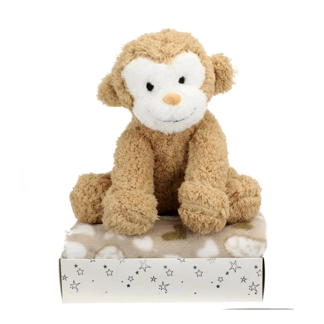 Toi-Toys Knuffeldeken Aap Cadeauverpakking