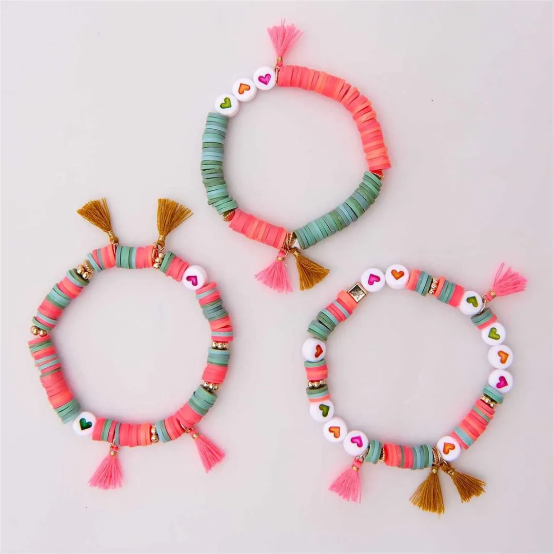 Rico Design Kwastje 11mm Neon Pink met goud oog