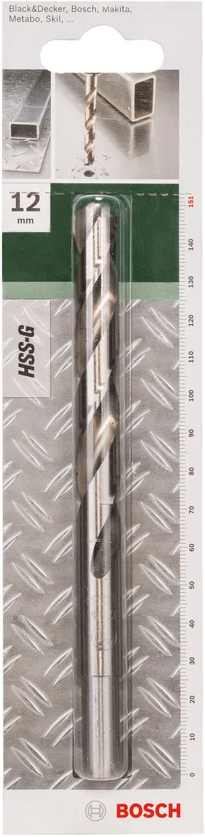 Bosch Metaalboren HSS-G 12mm DIN 338 - 1 Stuk