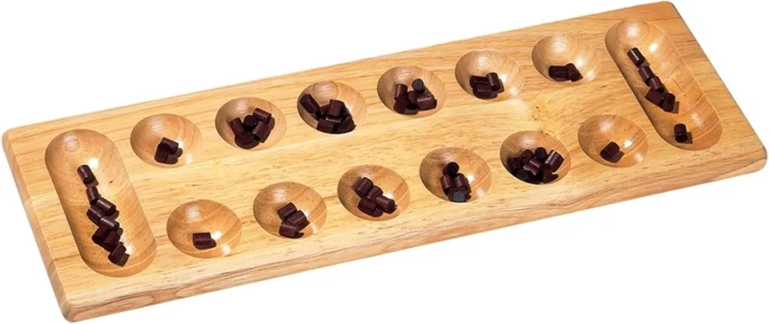 Goki Kalaha Houten Bordspel 47x15x2.2cm - 2 Spelers