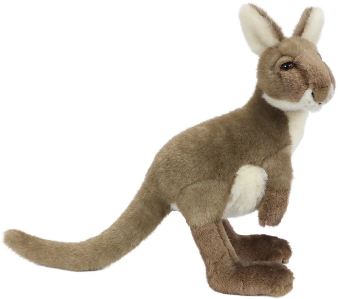 PIA Soft Toys Pluche Kangoeroe Staand 30cm - Bruin/Crème