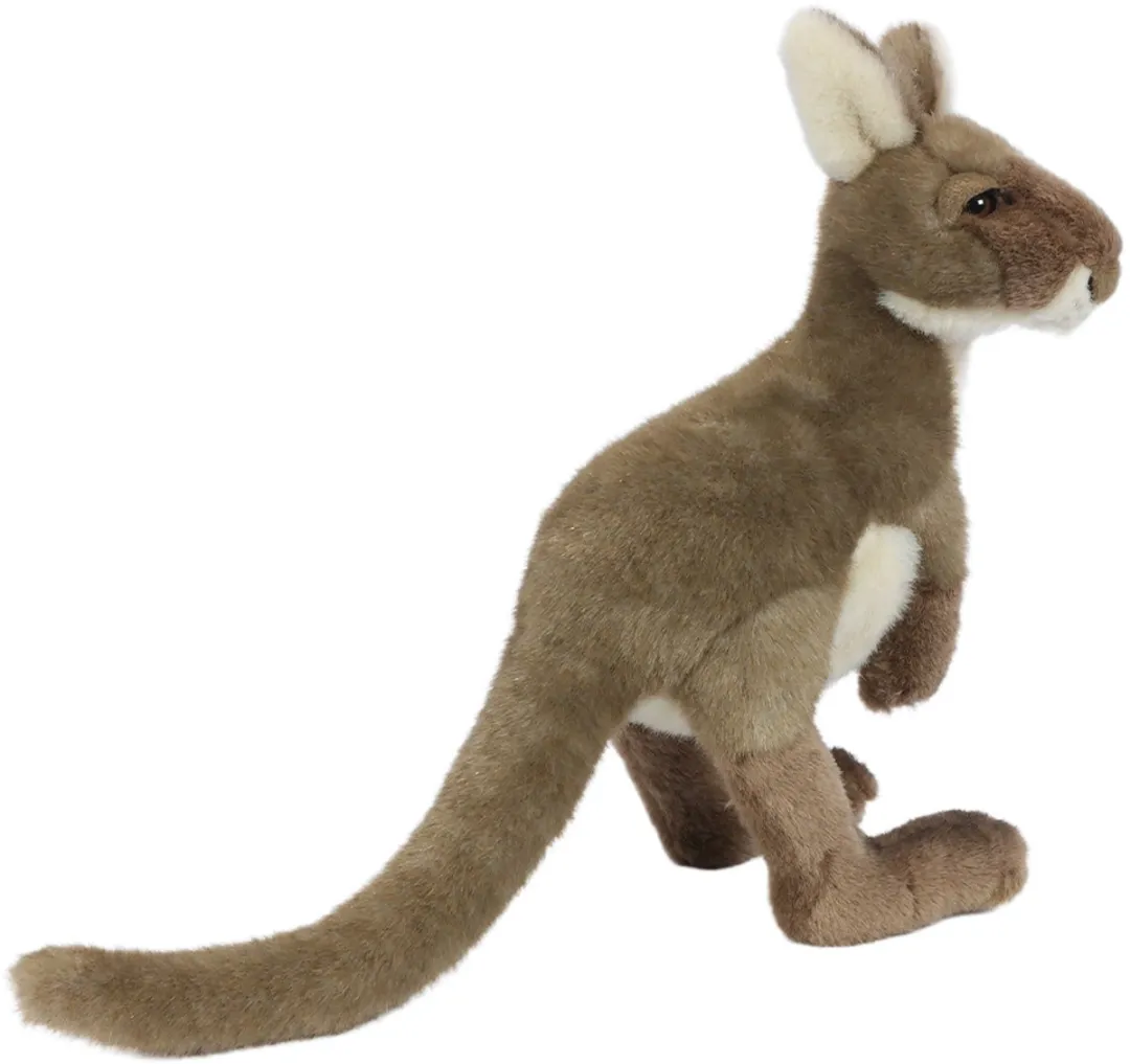 PIA Soft Toys Pluche Kangoeroe Staand 30cm - Bruin/Crème