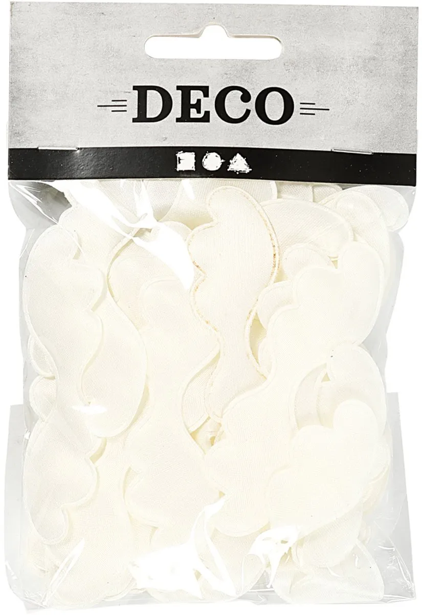 Creativ Company Creotime Stoffen Vleugels 7cm - 50 Stuks - Crème Wit
