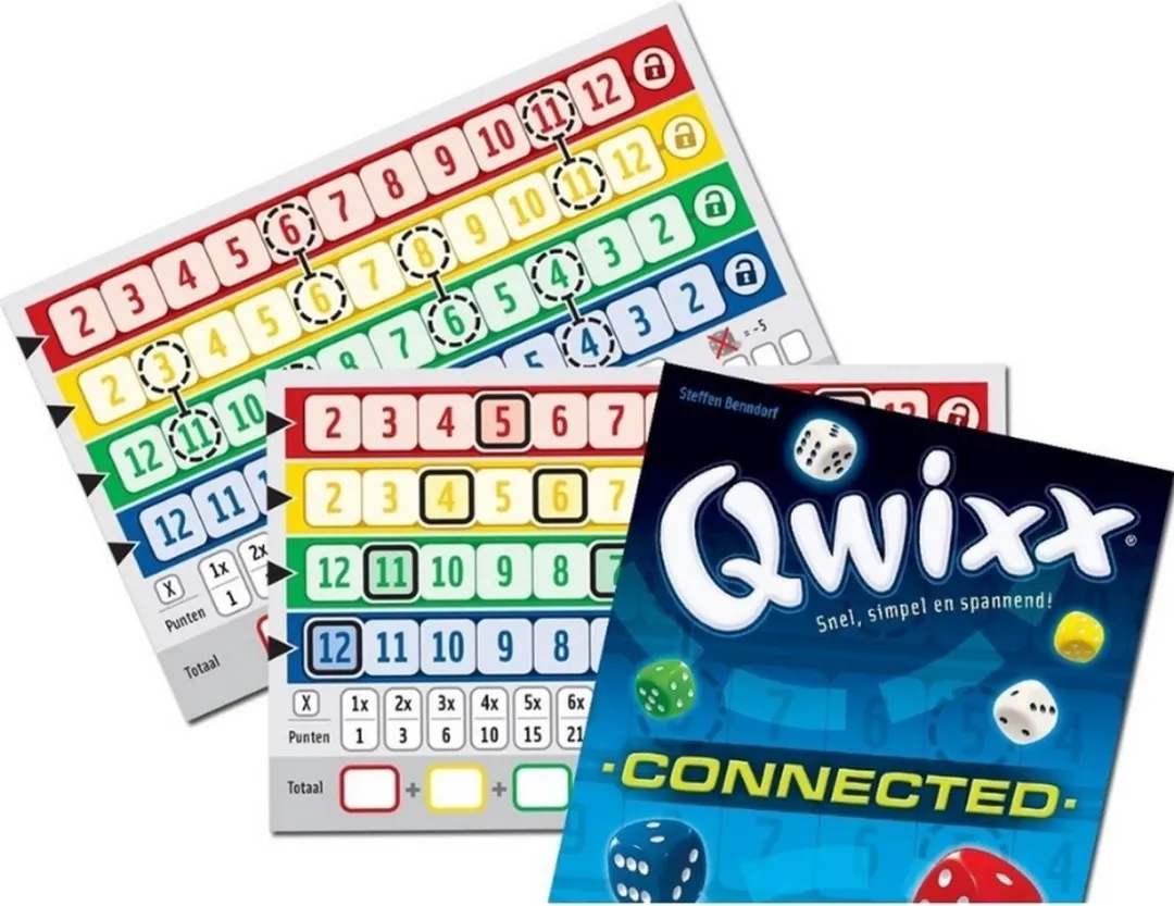 White Goblin Games Qwixx Big Points & Connected - 2 Spellen - Multi