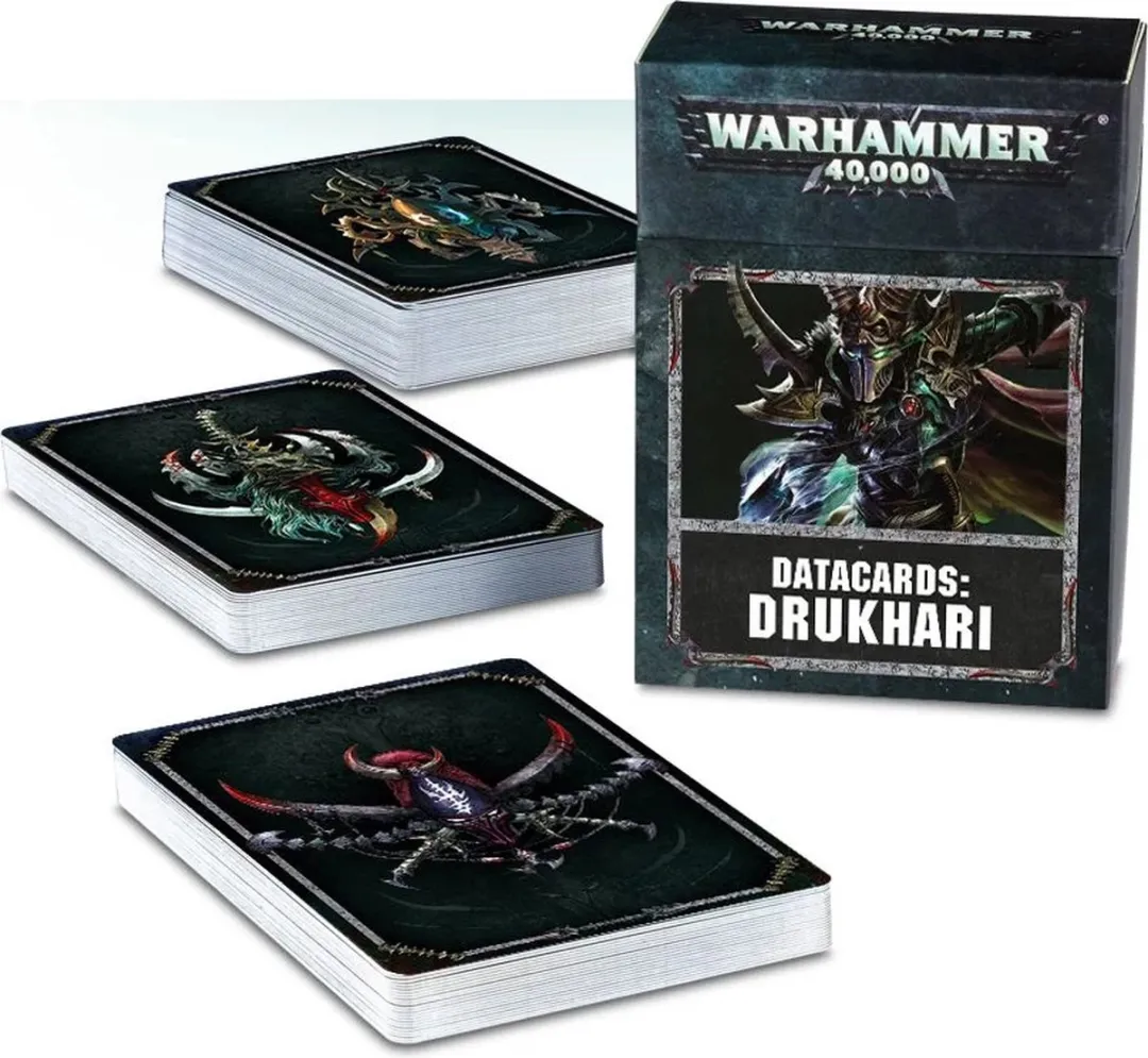 Games Workshop Warhammer 40.000 Drukhari Datacards - 41 Stuks