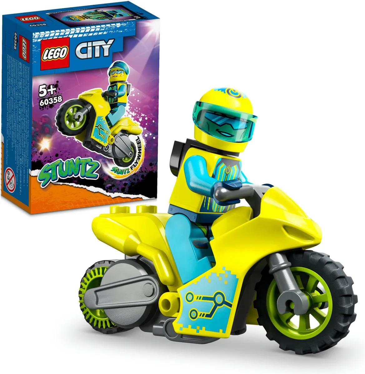 LEGO City Stuntz Cyber Stuntmotor 60358 - Meerkleurig