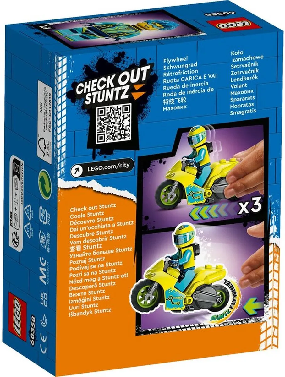 LEGO City Stuntz Cyber Stuntmotor 60358 - Meerkleurig - afbeelding 6 van 6