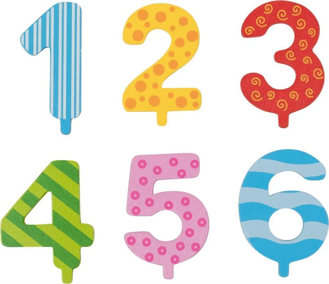 Goki Happy Birthday Trein Circuswereld - Hout - 6 Verwisselbare Cijfers
