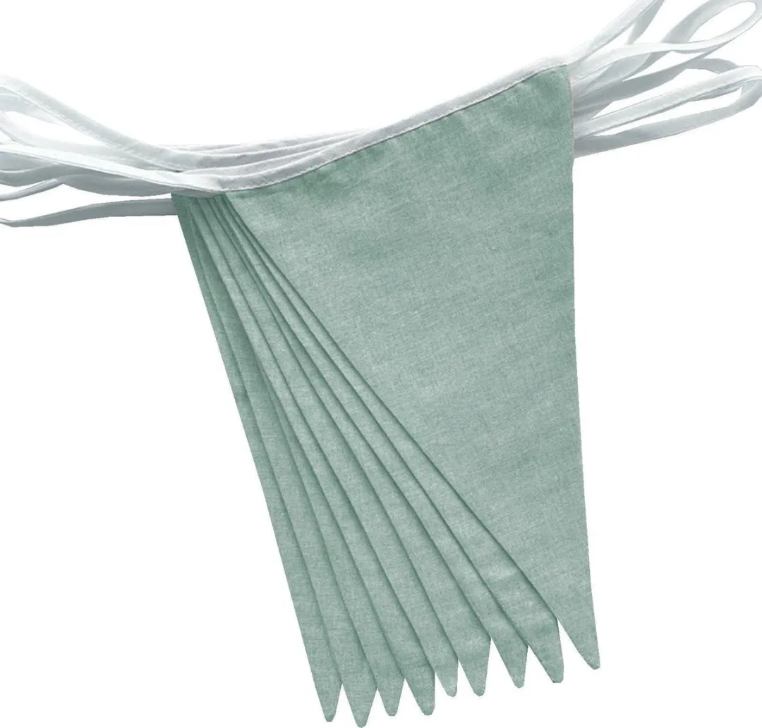 BINK Bedding Stoffen Slinger Olijf XXL - 10m 21 Vlaggetjes