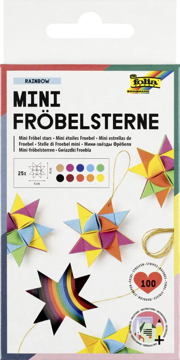 Folia Paper Strips Sterren 35x1cm - 200 Stuks - Meerdere kleuren