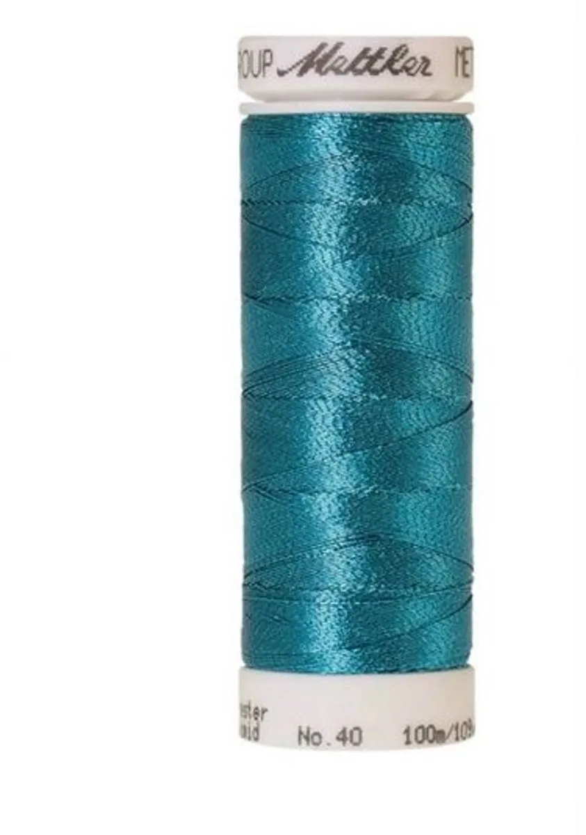 Amann Metallic Garen Blauw 100m