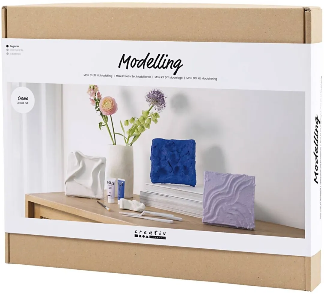 Creativ Company Maxi Hobbyset Boetseren Wanddecoratie - Multikleurig