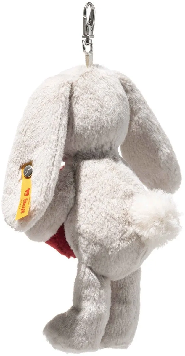 Steiff Pendant Hoppie Rabbit Love 15cm - Lichtgrijs