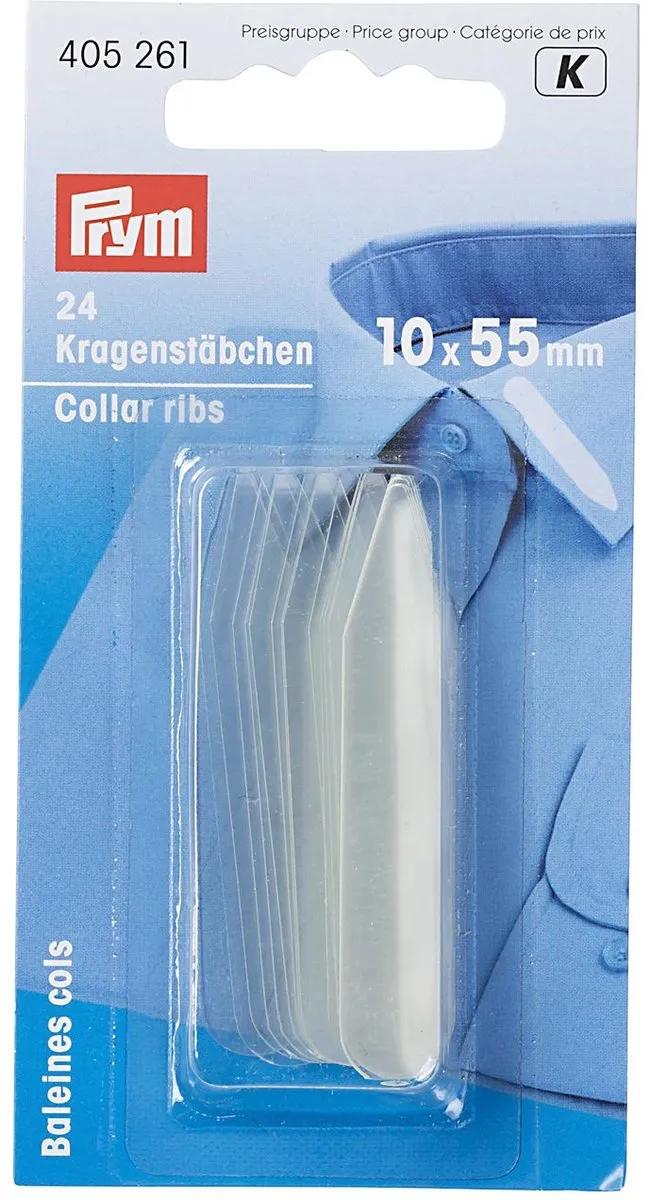 Prym Kraagbaleinen Kunststof 10x55mm - 24 Stuks