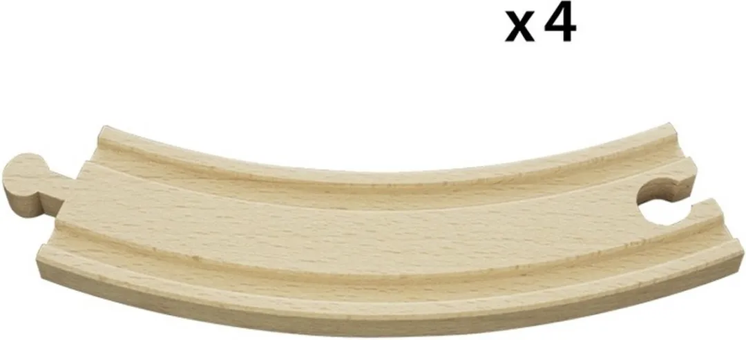 BRIO Lange gebogen rails 4-delig - 33342 Multicolor