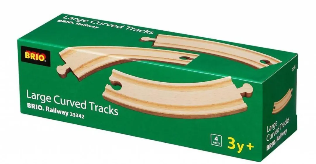 BRIO Lange gebogen rails 4-delig - 33342 Multicolor