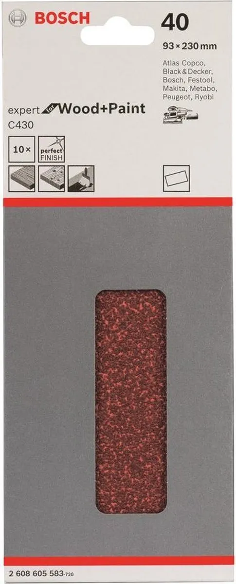 Bosch 10-delige Schuurbladset 93x230mm
