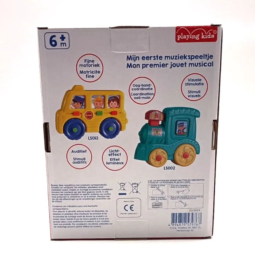 Playing Kids Muzikale Locomotief - Educatief Speelgoed 6+m - Multicolor