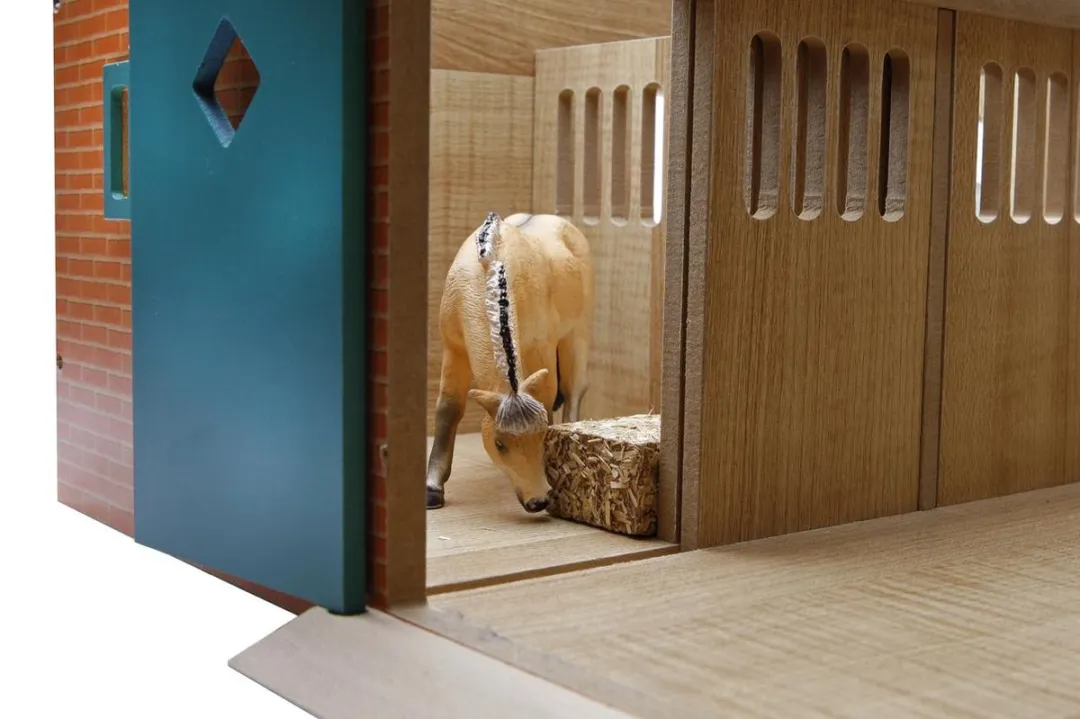 Kids Globe Paardenstal met 7 Boxen - Bruin