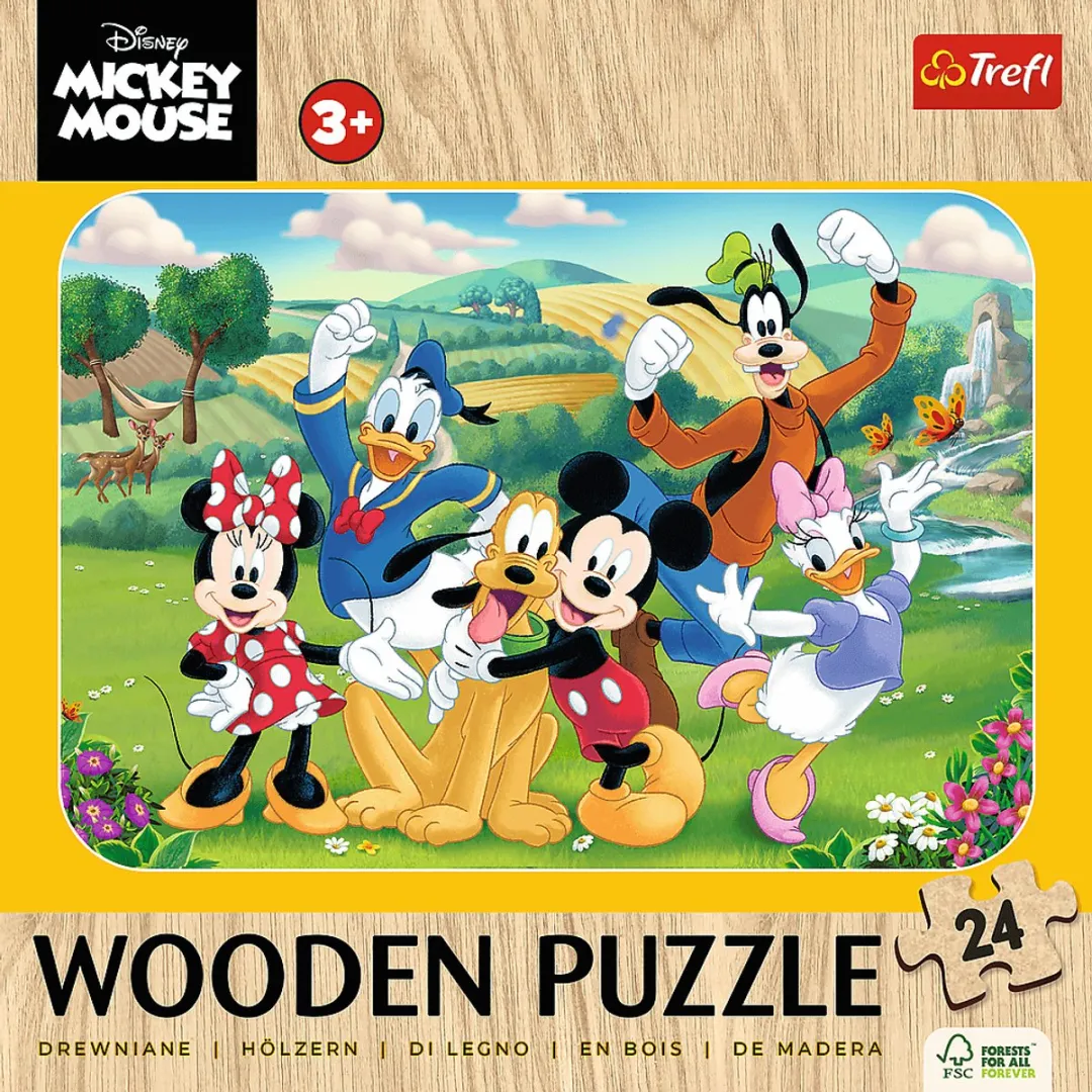 Trefl Disney Mickey Mouse & Friends Houten Puzzel 24 Stuks