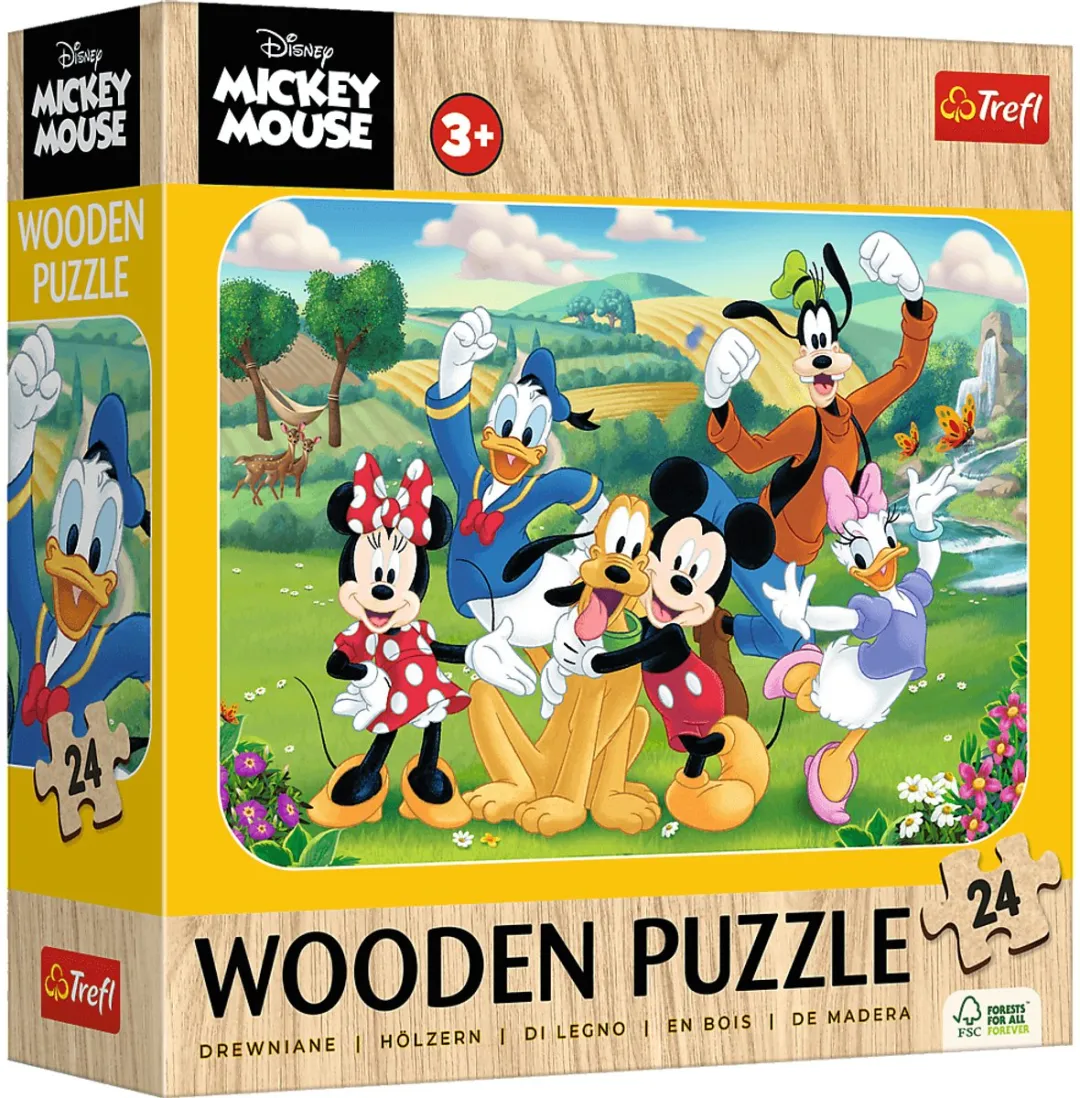 Trefl Disney Mickey Mouse & Friends Houten Puzzel 24 Stuks