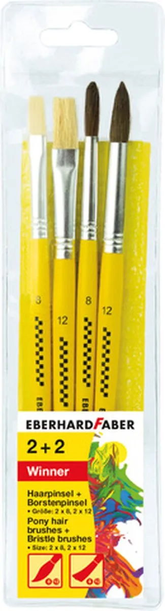 Eberhard Faber Winner Penselenset - 4 Stuks - EF-579924