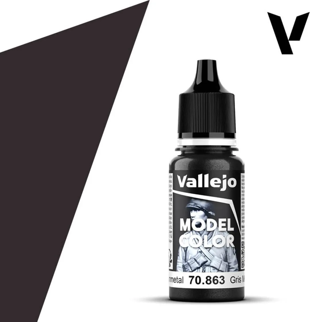 Vallejo Model Color Gunmetal Grey Acrylverf 17ml