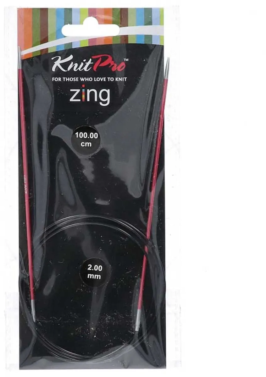 KnitPro Zing Rondbreinaald 100cm 2.00mm