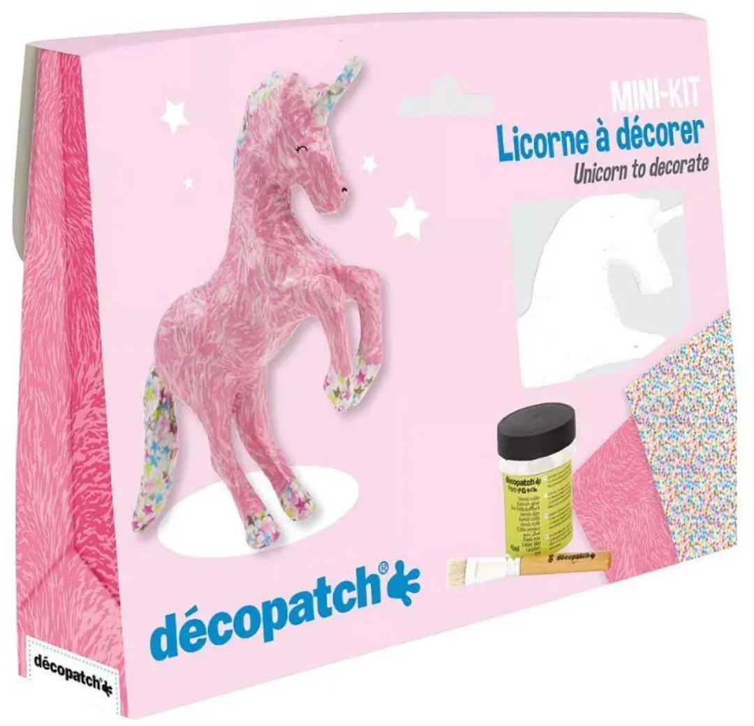Decopatch Mini Kit Eenhoorn - Meerkleurig