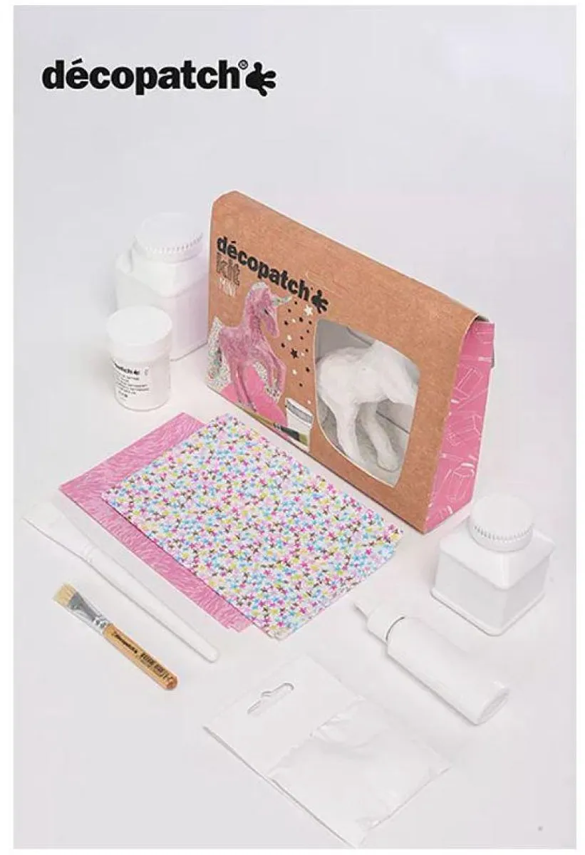 Decopatch Mini Kit Eenhoorn - Meerkleurig
