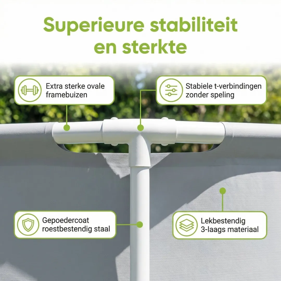 Intex Rond Prism Frame Zwembad 457x107cm - Grijs - 8-delig
