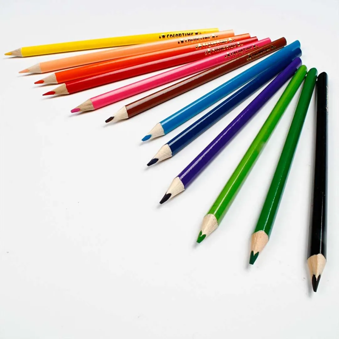 Colortime Kleurpotloden 12 Stuks - 3mm - Multicolor