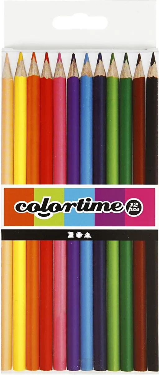 Colortime Kleurpotloden 12 Stuks - 3mm - Multicolor