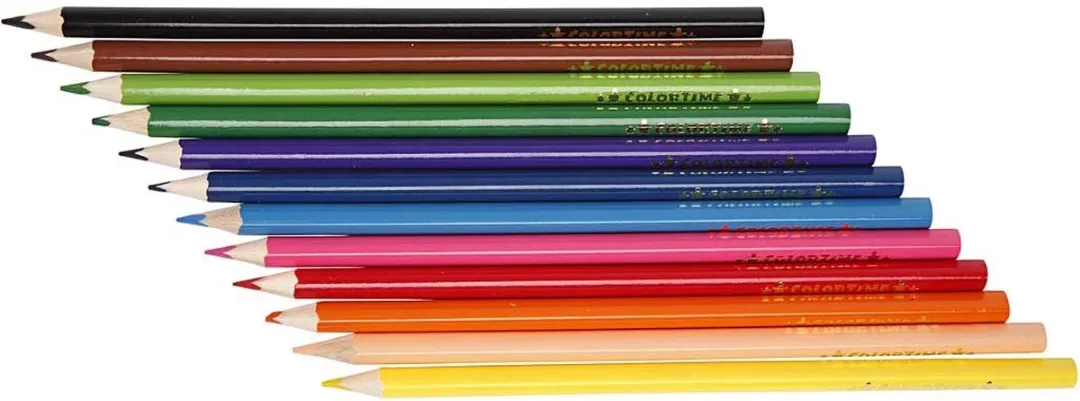 Colortime Kleurpotloden 12 Stuks - 3mm - Multicolor