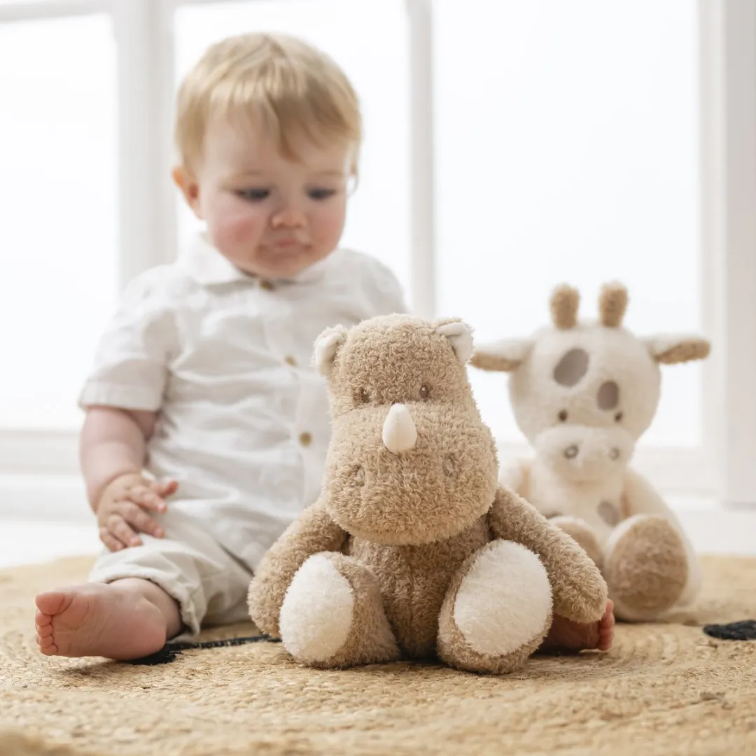 Nattou Teddy Knuffel Neushoorn 30cm - Karamel