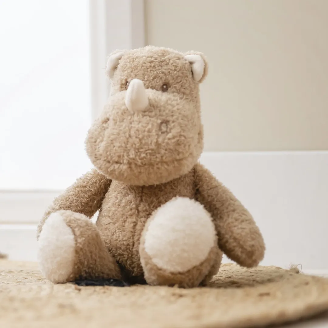 Nattou Teddy Knuffel Neushoorn 30cm - Karamel