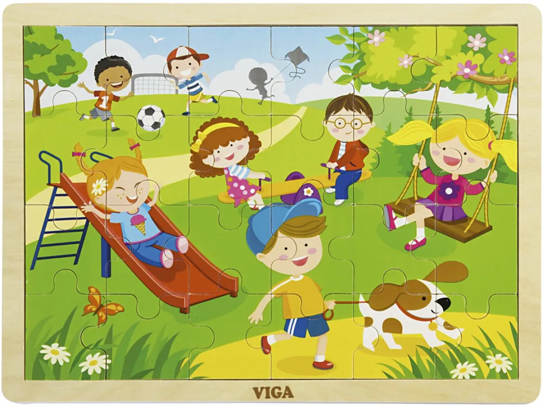 Viga Toys Legpuzzel Four Seasons Lente 24 Stuks - Multicolor