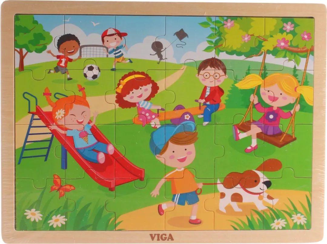 Viga Toys Legpuzzel Four Seasons Lente 24 Stuks