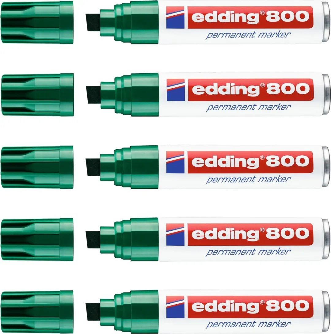 edding 800 Schuin Viltstift 4-12mm Groen - 5 Stuks